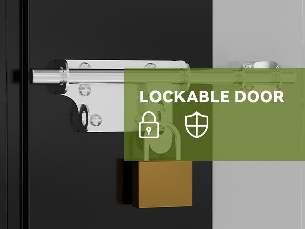 COMHOMA 8x6FT Shed Outdoor Storage Shed Metal,Lockable Doors Tool Sheds with Sloping Roof,Steel Garden Shed with Air Vent for Backyard,Patio,Lawn