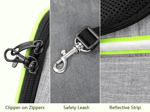 Pecute trapezoidal cat backpack, comfortable travel, well-ventilated, available in black and grey.