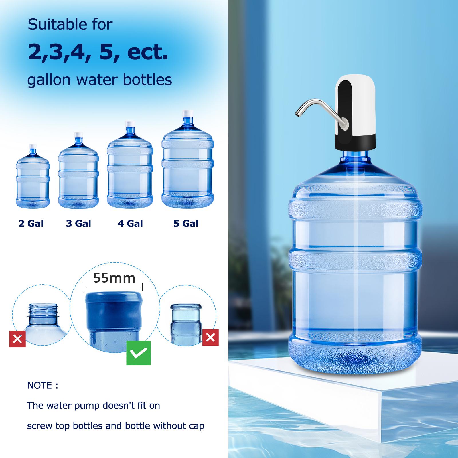Water Dispenser for 5 Gallon Bottle - Rechargeable Water Pump for 5 Gal Jug, BPA-Free, Food Grade Silicone Hose, Stainless Steel Spout - 30-40 Days Battery Life, Easy One Switch Operation for Kitchen Outdoor Camping Office Water Dispenser for 5 Gallon Bottle - Rechargeable Water Pump for 5 Gal Jug, BPA-Free, Food Grade Silicone Hose, Stainless Steel Spout - 30-40 Days Battery Life, Easy One Switch Operation for Kitchen Outdoor Camping Office