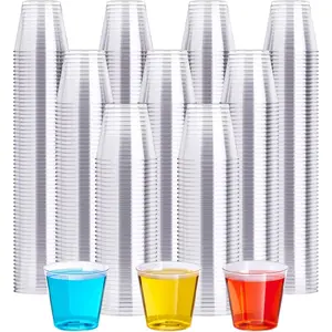 1 OZ 500 Pack Plastic Shot Glasses, Disposable Cups, 1 Ounce Tasting Cups Cups Perfect for Whiskey, Wine Tasting, Food Samples, and Parties