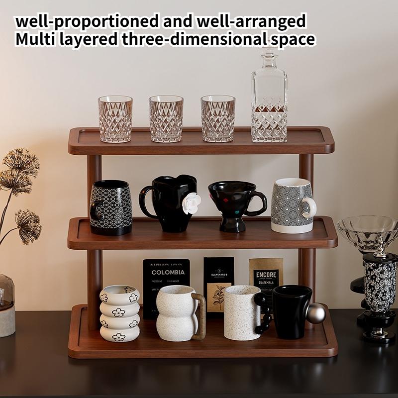 Multi-Layer Display Shelf, Display Stand, Home Storage Rack, Cup Holder, Key Organizer, Small Item Organizer, Space-Saving Design, Durable Material