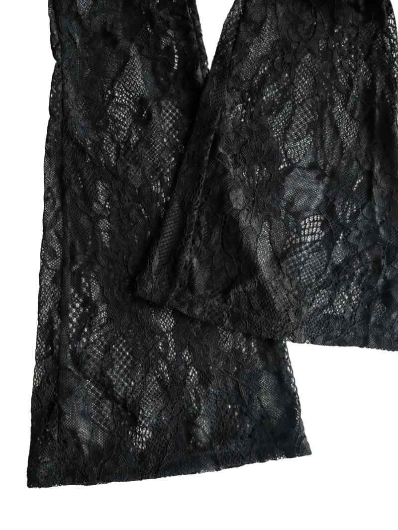 Women's Tight-Fitting Lace Sexy Bell Bottom Pants, Stylish and Comfortable High Waist Design, Perfect for Casual and Party Wear