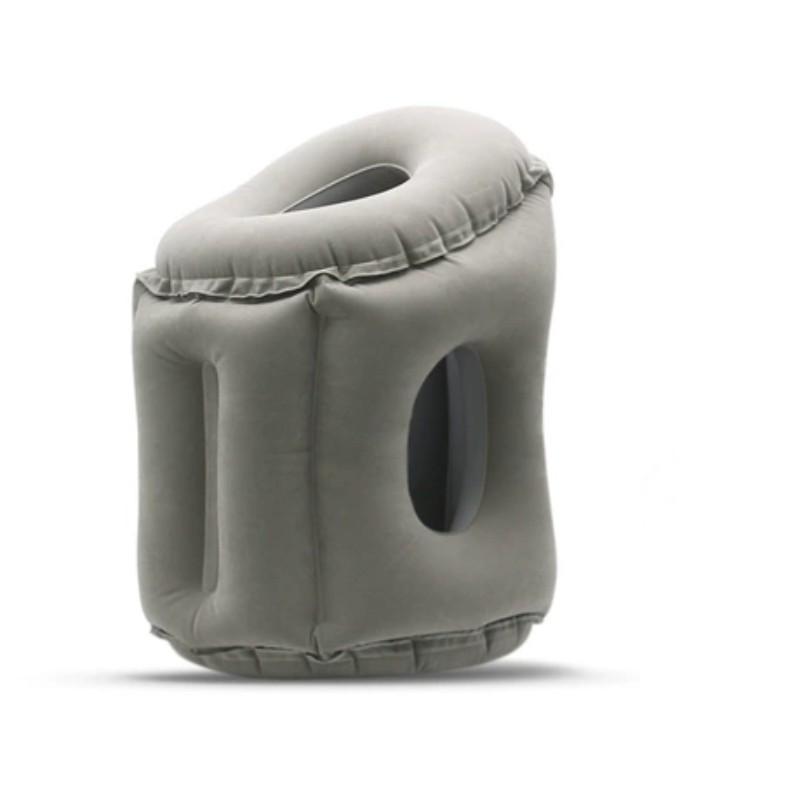 Portable Inflatable Nap Pillow for Airplane Train Long Distance Travel, Lumbar Support Rest Cushion, Comfortable Midday Sleep Aid