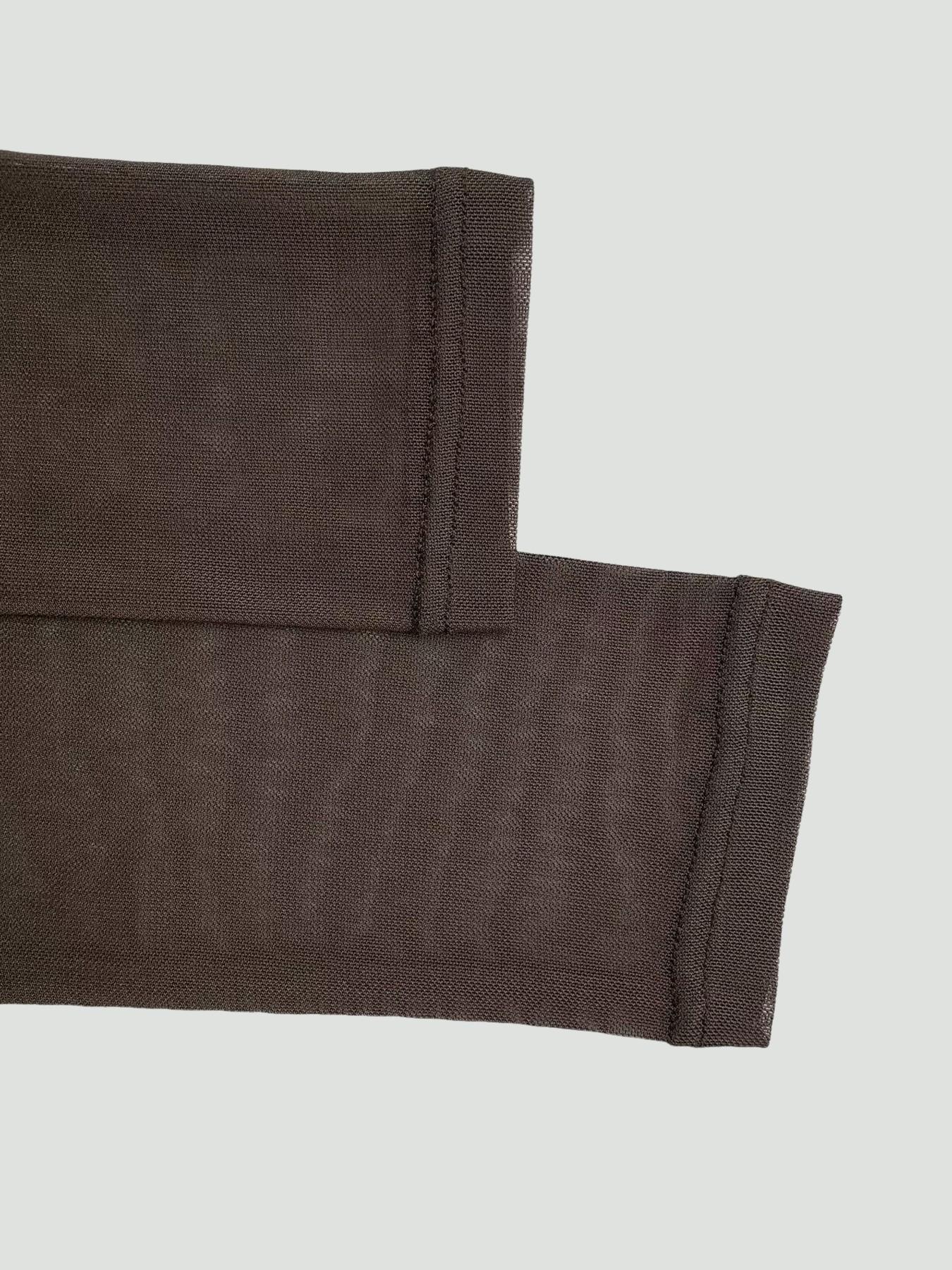 1 Piece See-Through Mock Neck Top - Women’s Sheer Mesh Long Sleeve Blouse | Y2K Trendy Slim Fit Feminine Shirt for Party & Daily Layering