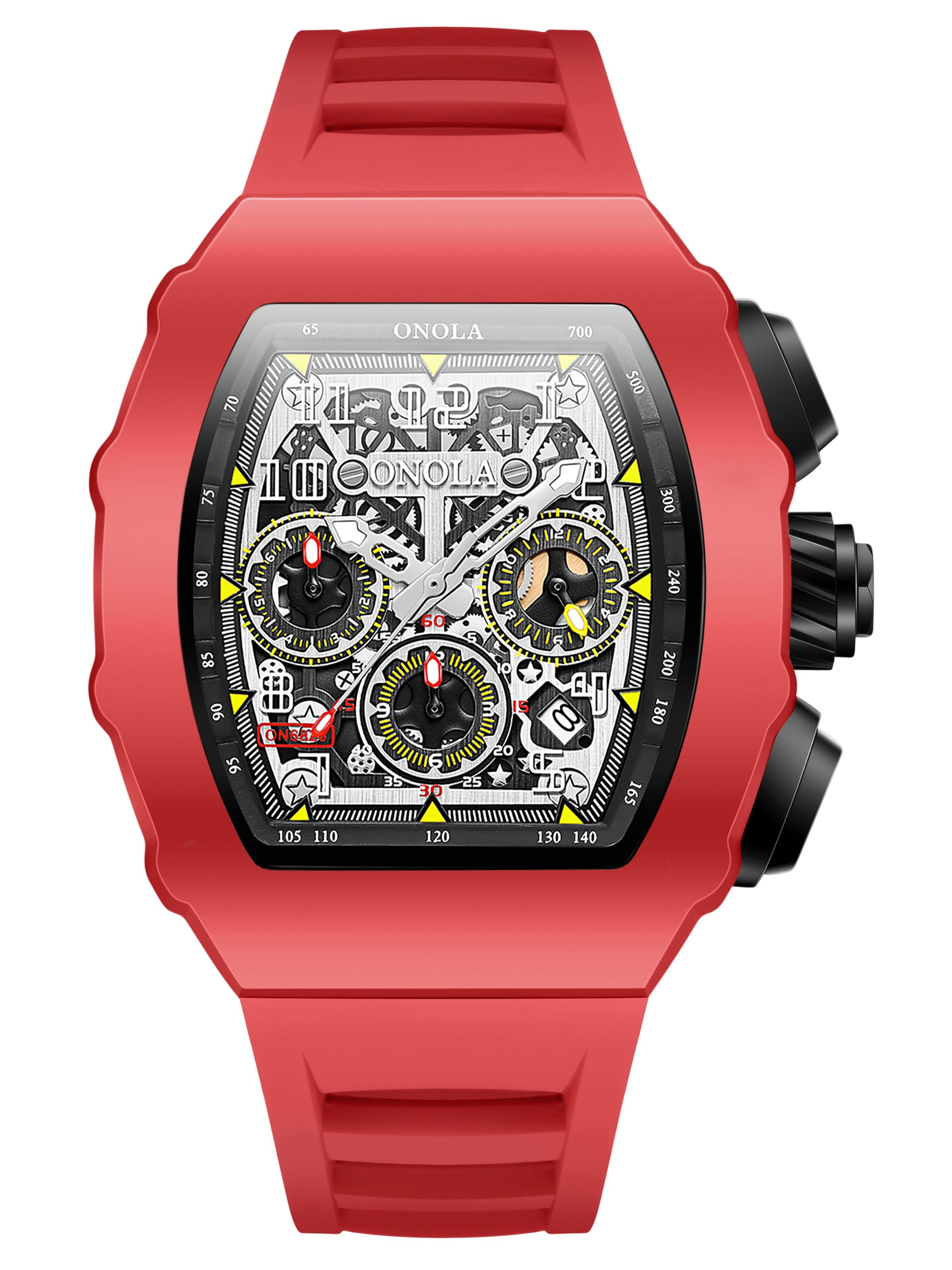 Onola Fashion Men's Quartz Watch, Multi-Function Timer, Waterproof Glowing Sports Watch for Outdoor Use, Perfect Gift for Any Occasion