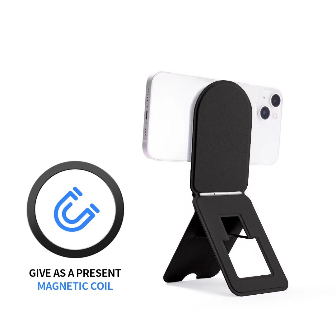 Magnetic Phone Stand, Foldable Desk Holder Compatible with iPhone 17, 16 Series, Adjustable Angle, Portable Design, Easy Operation, Suitable for iPhone 15 14 13 Pro Max Plus desktop stand