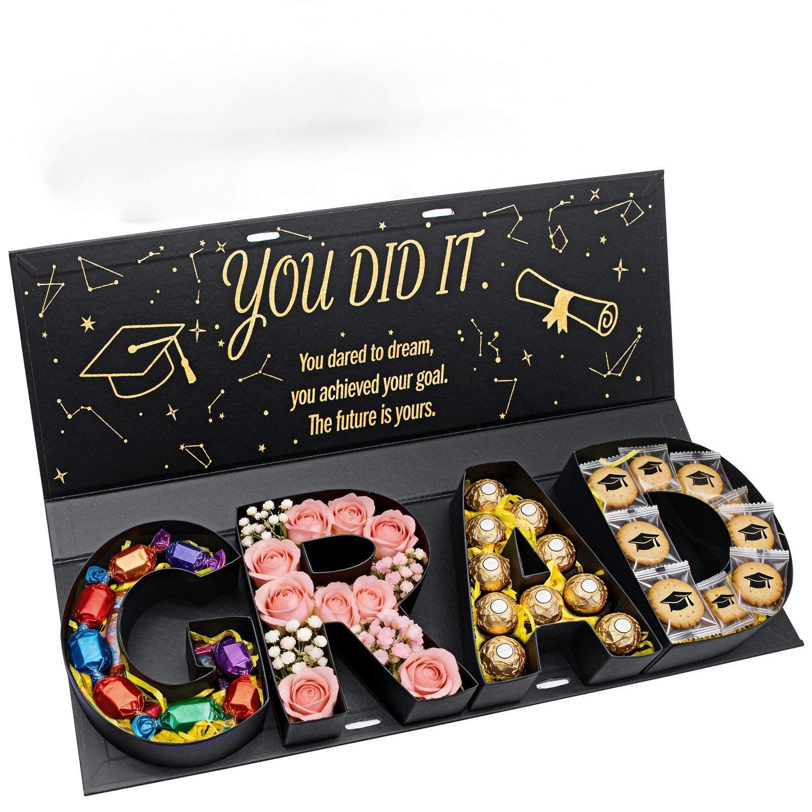 Class of 2026 GRAD Letter Gift Box, Fillable Graduation Favor Box, Creative DIY Graduation Gift Packaging Box, Graduation Party Candy Box, Snack Box, Keepsake Gift Box, Congrats Grad Gift Wrap