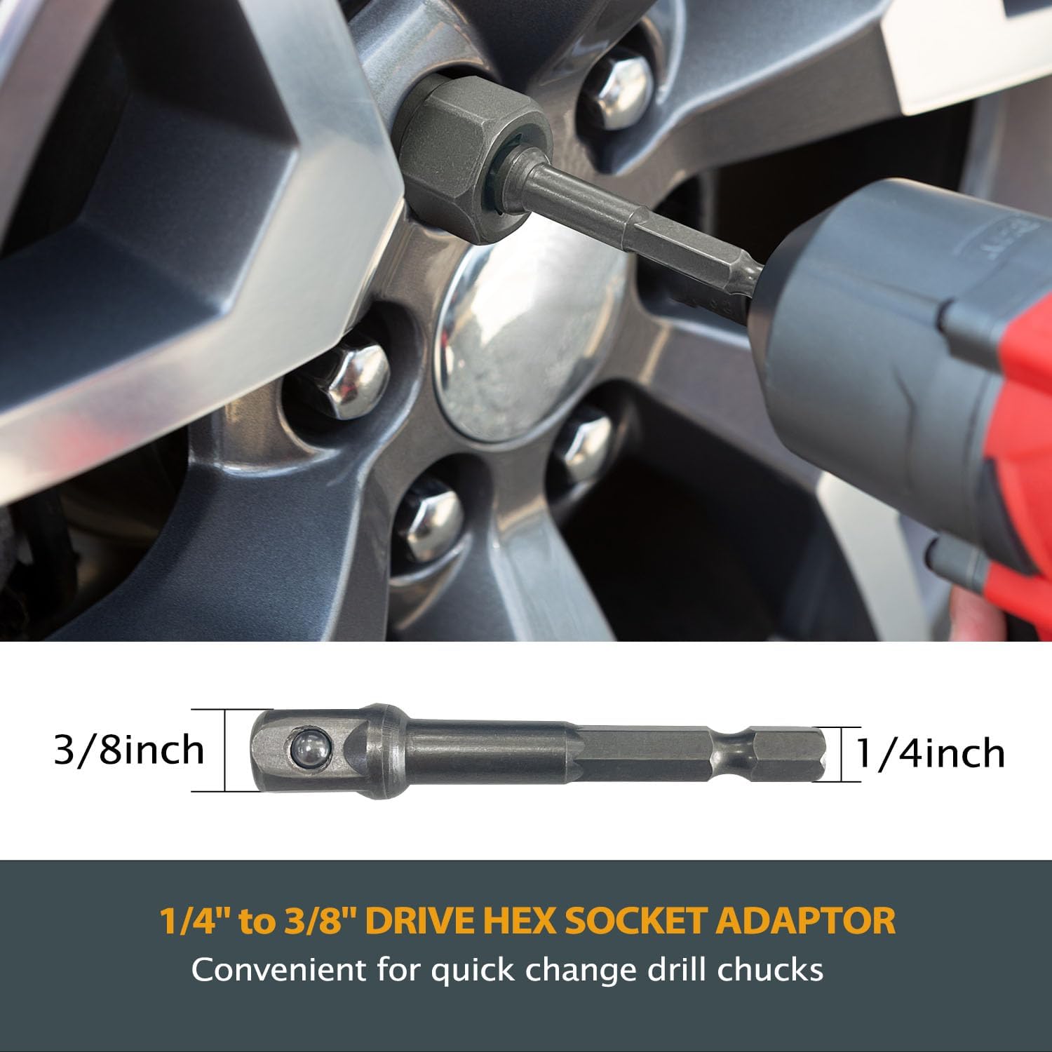 Impact Bolt & Nut Remover Set,13+1 Pieces Bolt Extractor Tool Set with Solid Storage Case,Extraction Socket Set for Removing Damaged,Frozen,Rusted,Rounded-Off Bolts,Nuts and Screws. Halloween/Thanksgiving/Christmas—The Best Choice for Gifts