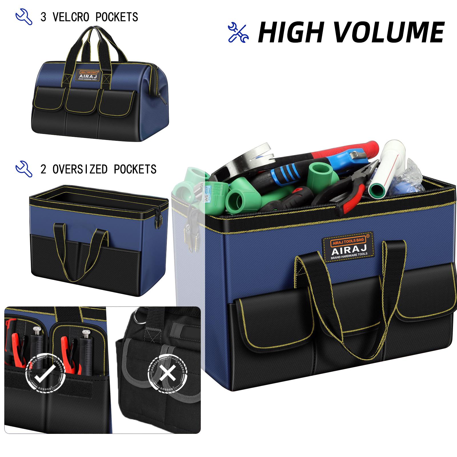 AIRAJ Wide Mouth Tool Bag 3-Piece Set (13