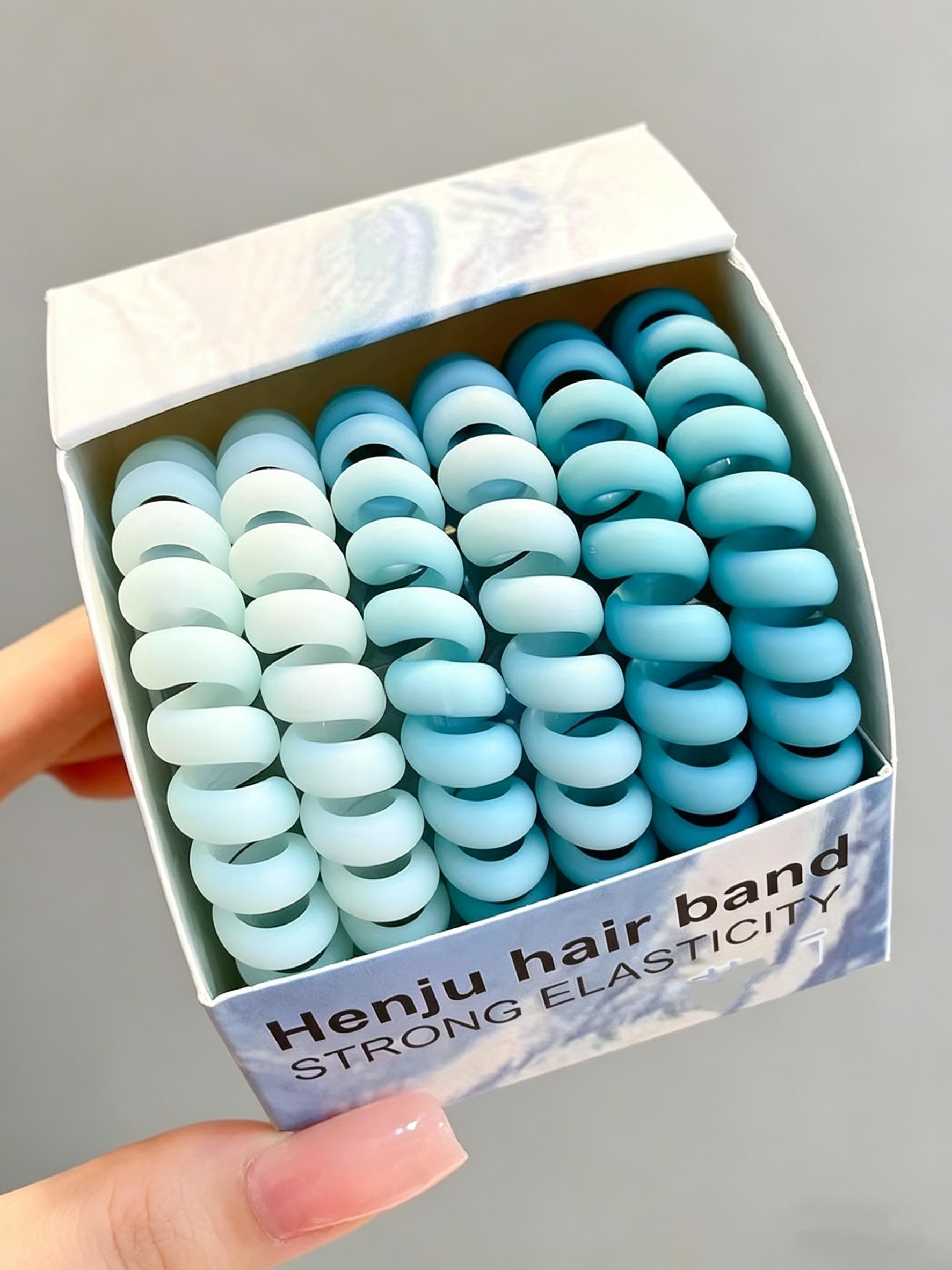 6-Pack Elastic Hair Ties for Women, High Stretch Durable Rubber Bands, Simple New Design, Versatile Headwear Accessories