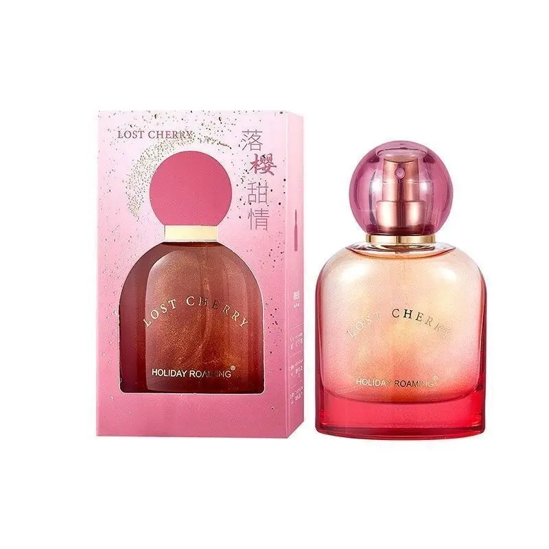 1pc Cherry Blossom Sweet Romance Women's Perfume, Long-Lasting Light Fragrance, 50ML, Ideal for Commute and Parties, Floral Fruit Scent