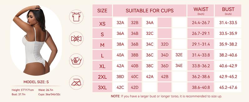 JOSHINE SHAPER Valentine's Day Gifts Large Cup Corset Body Shapewear Women's Strapless Back Tie Basic Sleeveless Pleated Stretch Top Sexy Bodysuit Minimalist Womenswear