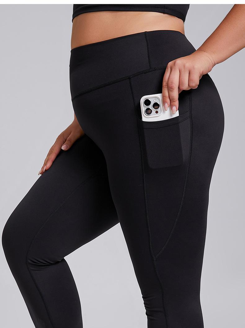 2026 Women's Plus Size 2 Piece Workout Set High Waisted Yoga Leggings with Pockets & Sports Bra