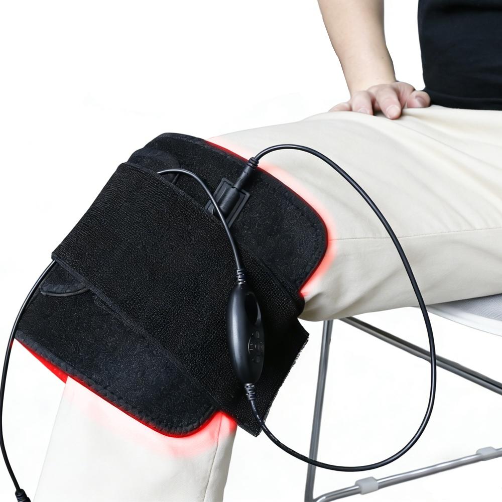 120 LEDs Red Light Infrared Therapy Belt 850nm 660nm Back Legs Arms Burn Fat Wrap Slimming Machine Waist Heat Pad Warming Uterus Stomach 5 Brightness Levels Home Physiotherapy