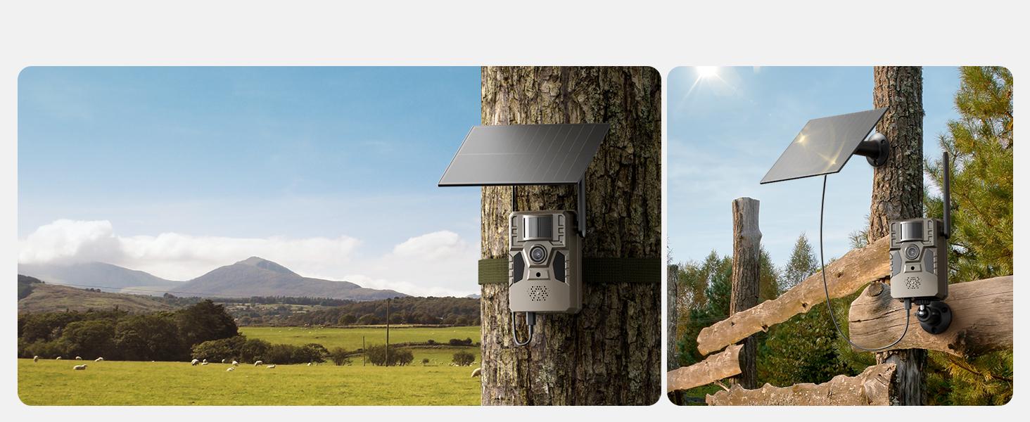 4G LTE Solar Game Camera– 2K Live Video, WiFi Not Supported, Remote APP Controlled, WaterProof, Motion Activated, Night Vision, 4G Data Cellular Card Included (Data refill is required for Unlimited 4G data usage) Outdoor