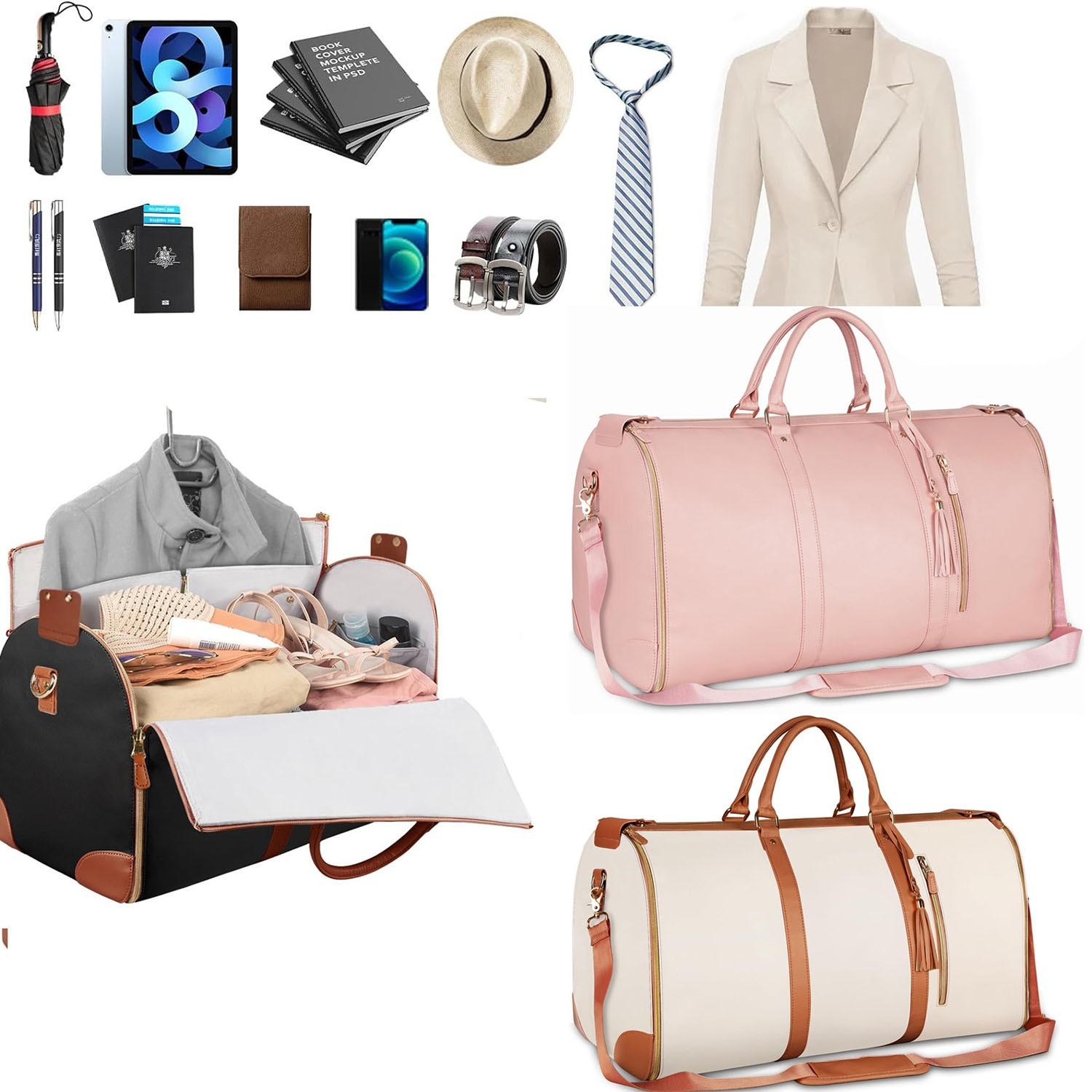 Lefame Travel Duffle Bag with Garment & Shoe Compartment, Waterproof & Breathable, TSA-Approved, 57L Capacity, Ideal for Weekender, Gym, Hospital, Holiday Travel