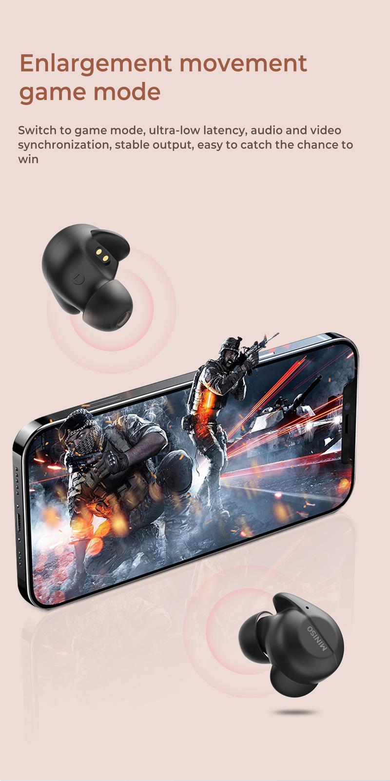 MINISO X51 True Wireless Bluetooth Earphone Noise Cancellation Mini Earbuds With Mic