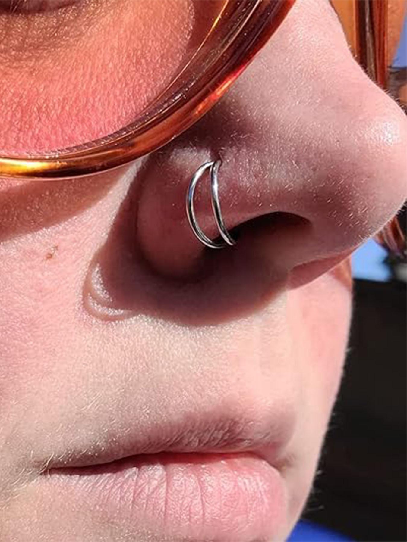 Stainless Steel Nose Ring, Lip and Ear Piercing Jewelry, Body Jewelry, Unisex Fashion Accessories, Available in Sizes 18g 20g 16g, 6mm 8mm 10mm