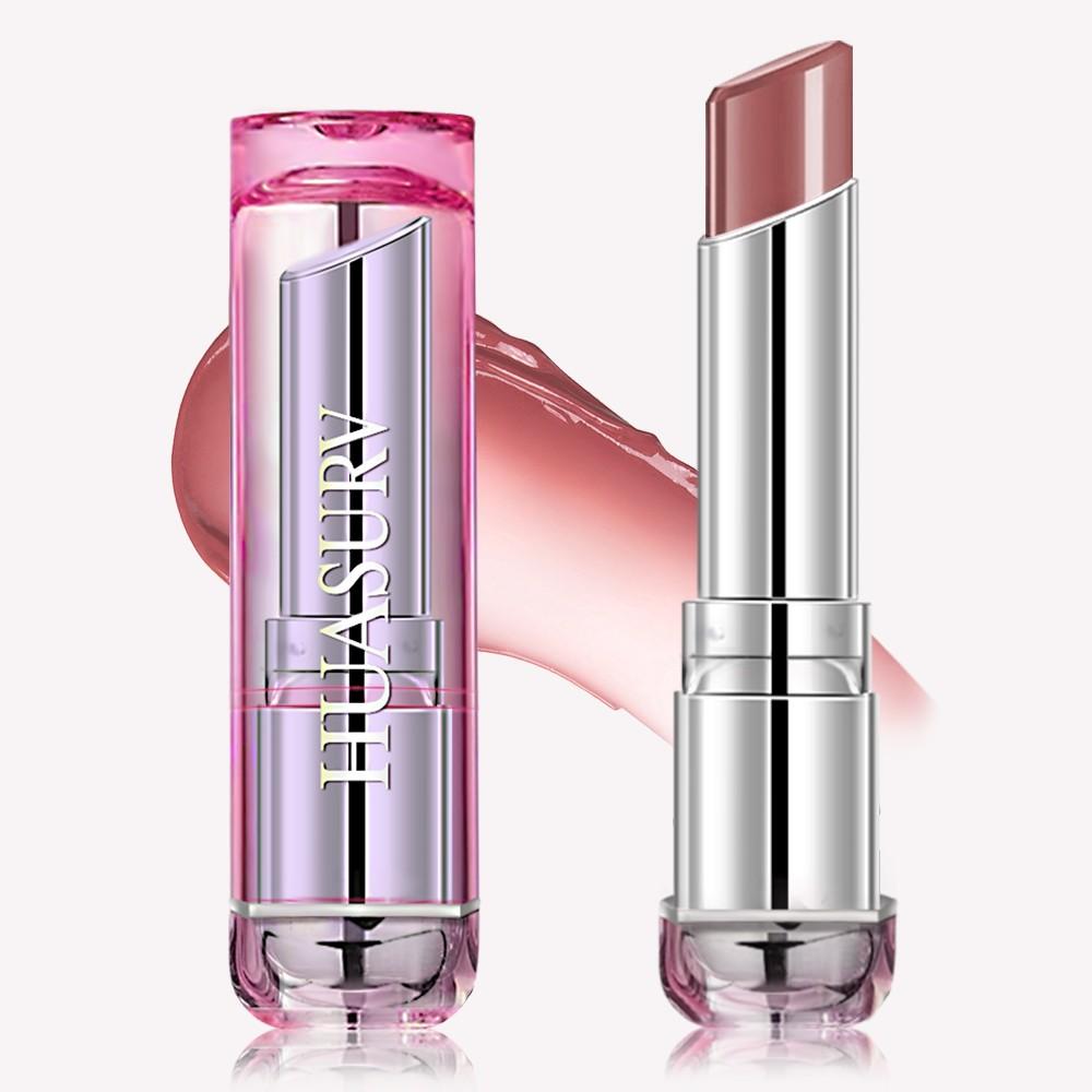 Huasurv Moisturizing Shimmer Lip Balm, Matte Finish Lipstick, Velvet Cream Texture, Smooth Application, Long-Lasting Glitter Makeup