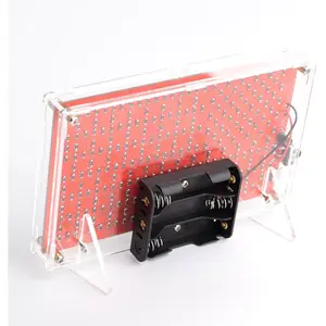 Soldering Project Kit, 0.3x0.5 Ft Soldering Practice Kit Electronics Learning with Acrylic shell