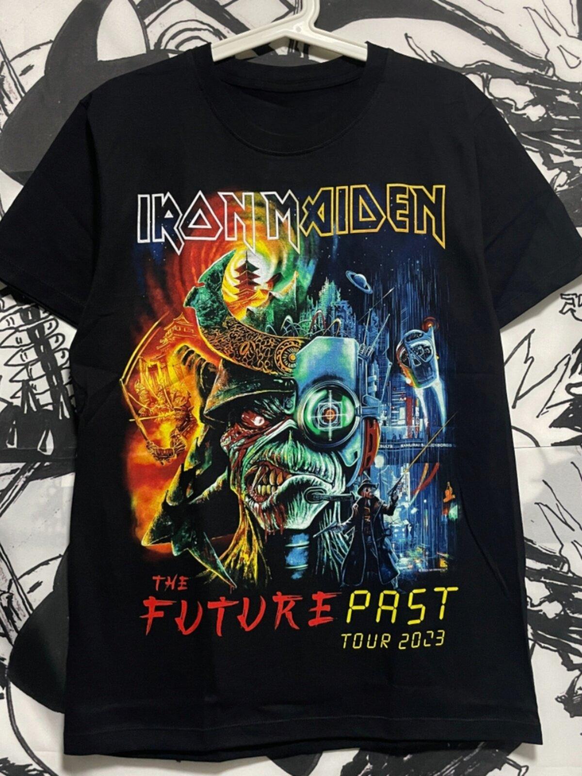 Iron Maiden Band Short Sleeved T-shirt Rock Metal Music Festival Summer Men's and Women's Fashion Trend Loose Large Top Comfortable and Breathable Round Neck Pullover Short Sleeved Y2K