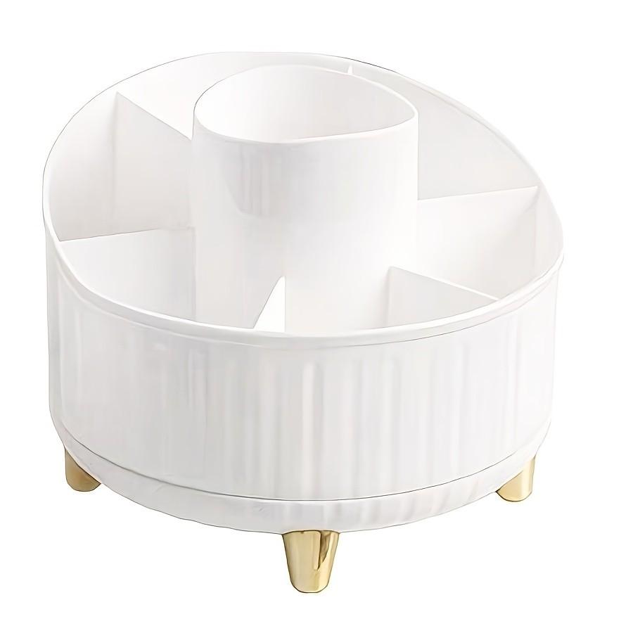 Rotating Storage Box, Bathroom Organizer, Cosmetic Holder, Beauty Supplies Organizer, Stationery Container, Desk Organizer, Rotating Tray, Bath Accessories