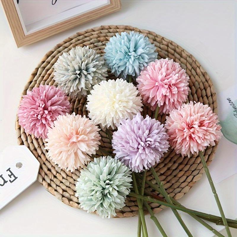 8 Stems Artificial Chrysanthemum Bouquet, Assorted Colors Available