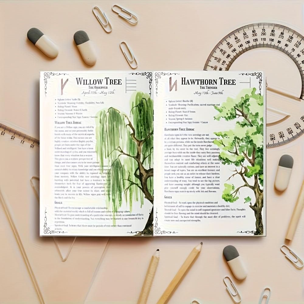 Celtic Astrology Guide Book, Celtic Tree Astrology with Beautiful Shadow Pages, Ideal for Wiccans Pagans and Spiritualists