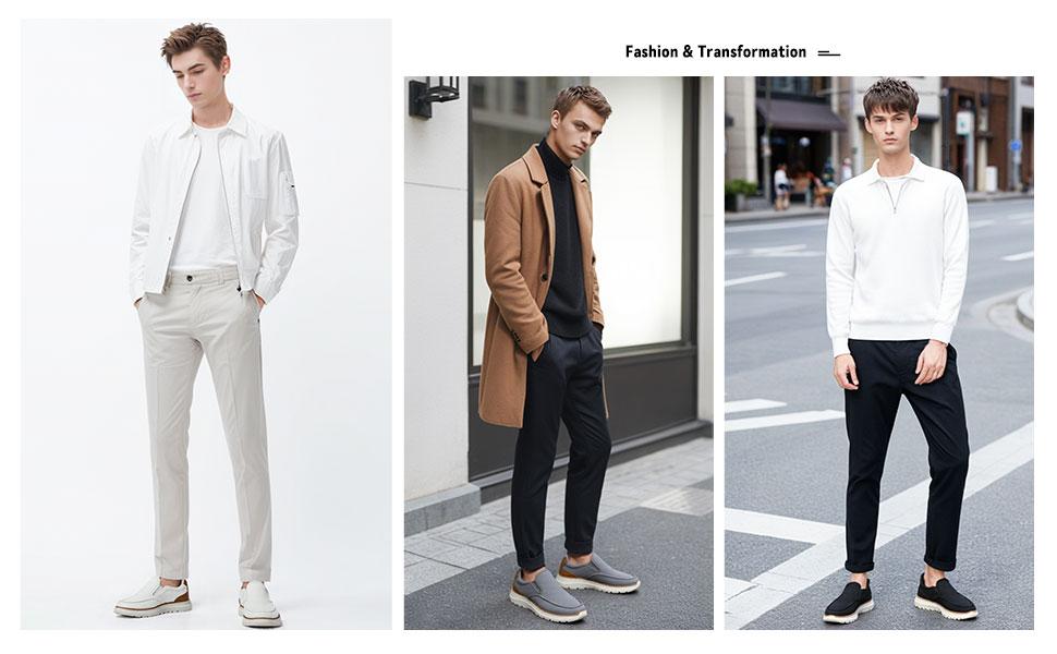 Men's Mesh Casual Sneakers Lightweight Breathable Dress Shoes Comfortable Walking Oxford Shoes Trainers for Men,Suitable for Daily & Work Wear