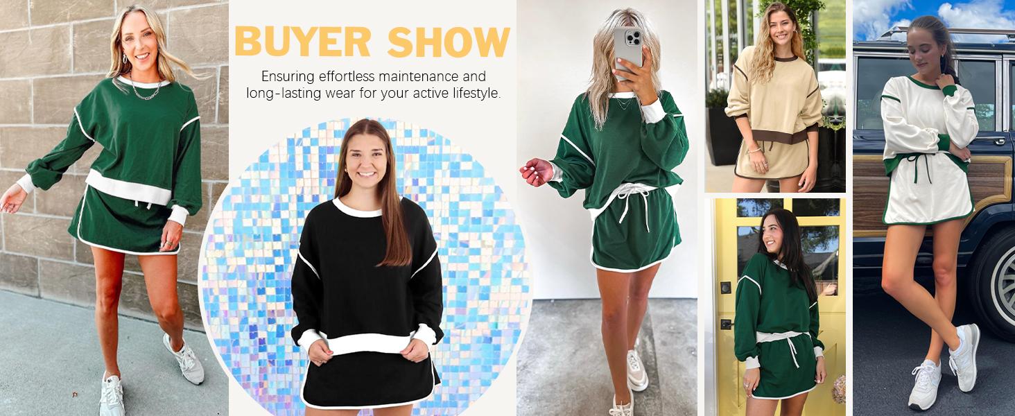 Fisoew Womens Sweatsuits 2 Piece Set Crewneck Sweatshirts High Waisted Skort Skirts Tennis Running Tracksuits Shorts Sets tracksuits FallFreshness Casual Workout Loungewear Athleisure Summer Clothes Activewear Fitness i am gia track set tracksuits for men Fisoew Womens Sweatsuits 2 Piece Set Crewneck Sweatshirts High Waisted Skort Skirts Tennis Running Tracksuits Shorts Sets tracksuits FallFreshness Casual Workout Loungewear Athleisure Summer Clothes Activewear Fitness i am gia track set tracksuits for men