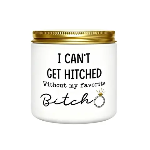 Bridesmaid Proposal Gifts, Maid of Honor Gift from Bride, Matron of Honor, Bridal Party, Bachelorette Present for Wedding Day - Scented Candle for Friend Sister Women