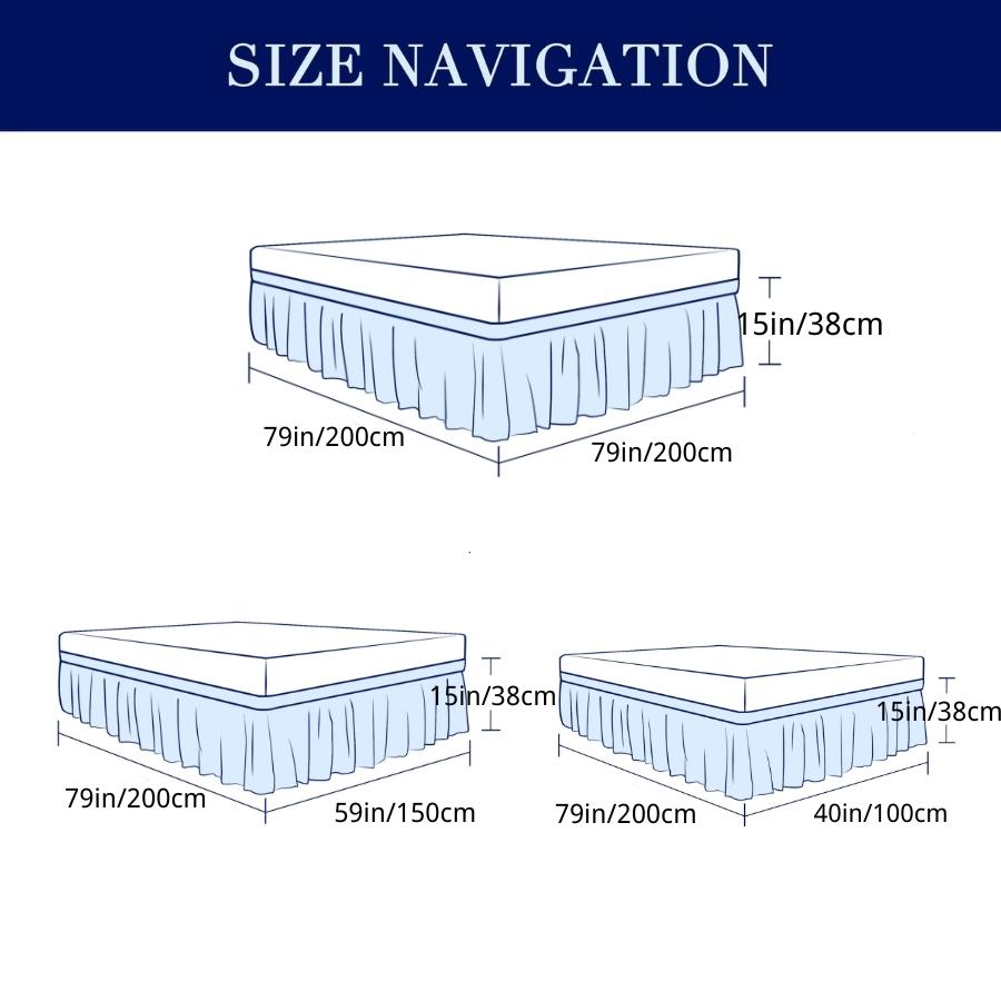 Solid Color Bed Skirt, 1 Count Modern Simple Bed Skirt, Christmas Decor Dustproof Bedding for Home Bedroom Hotel Dormitory, Bedroom Accessories, Christmas Gifts, Christmas Decorations