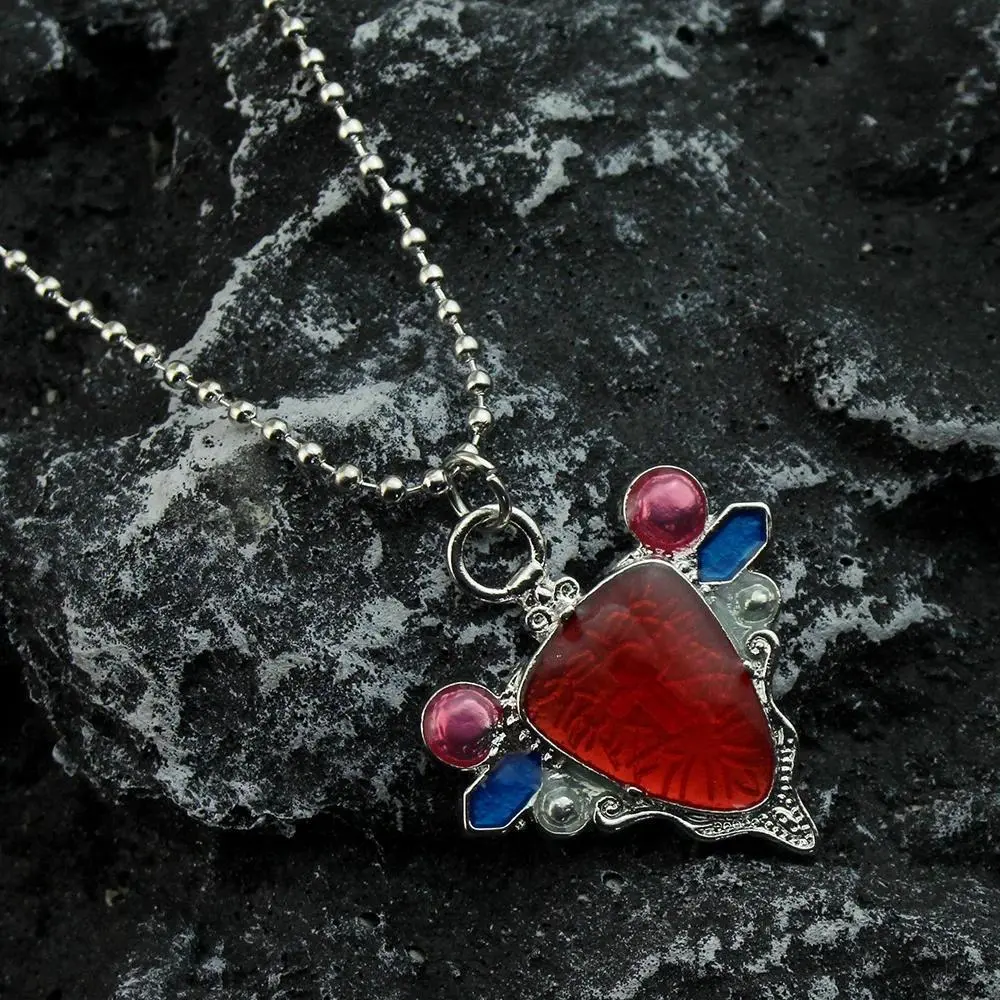 Anime JoJos Bizarre Adventure Necklace Red Stone of Aja Necklace Pendant Joseph Joestar Cosplay Accessories