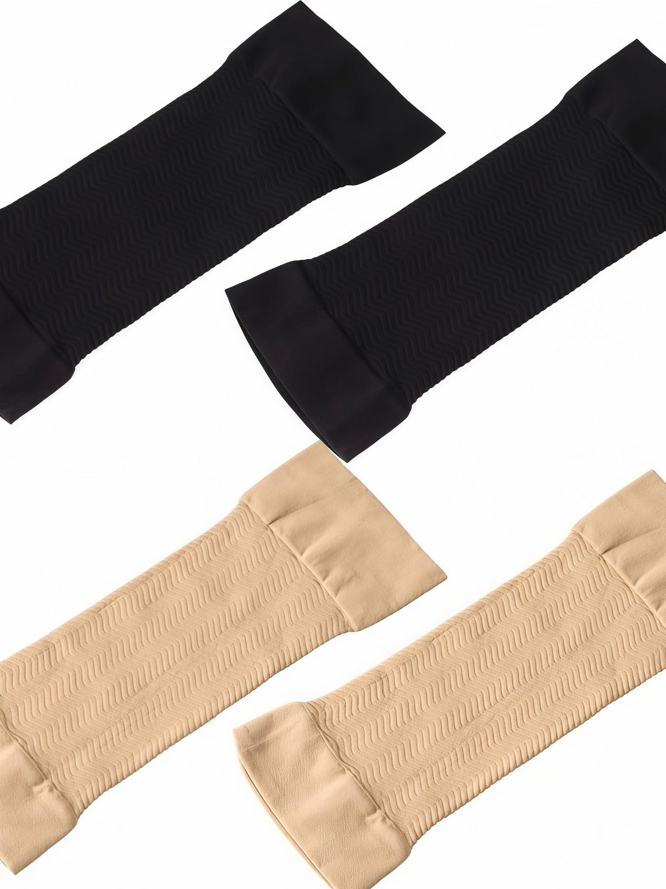 2 pairs of slim arm sleeves, Compression arm shaper, elastic compression shaping arm sleeves, women's sports arm support sleeves, universal slim arm shaping sleeves, improves upper arm looseness and love handles, suitable for shaping, sun protection