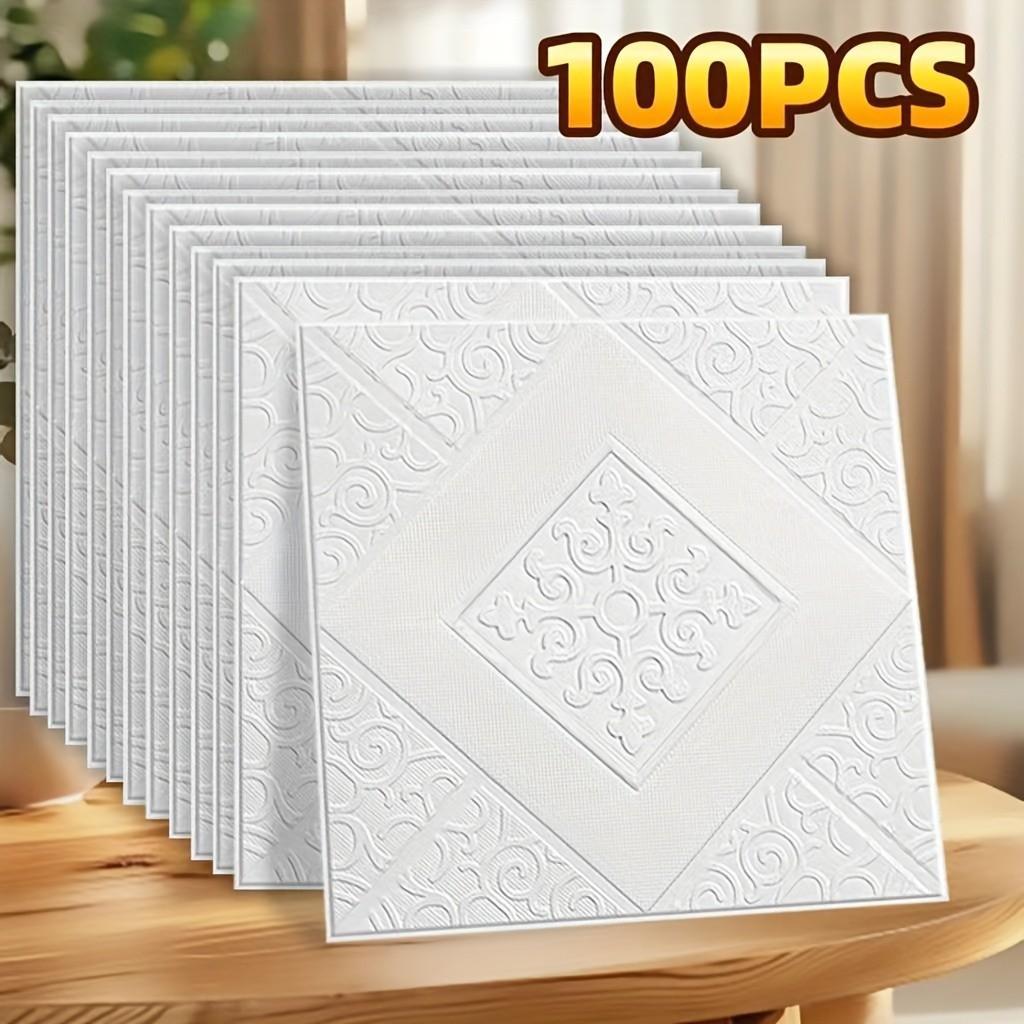 Self-Adhesive Pineapple Wallpaper, Ceiling Renovation Sticker, Accent Wall Peel and Stick, Wall Decor for Kitchen Living Room Bedroom, Hallway Wall Decoration, Pattern