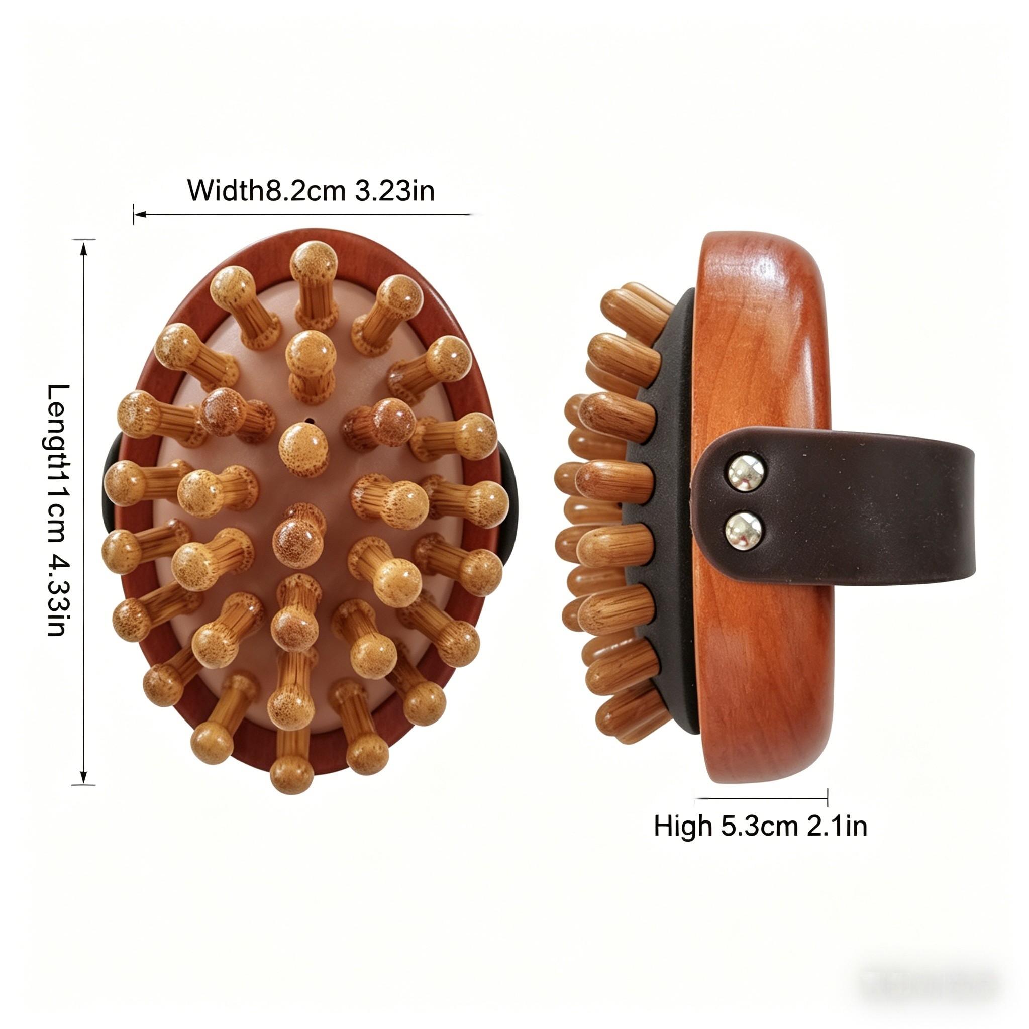 Handheld Acupressure Brush Full Body Massage Brush Wooden Air Bag Slimming Brush Abdominal Rub Leg Body Circulation