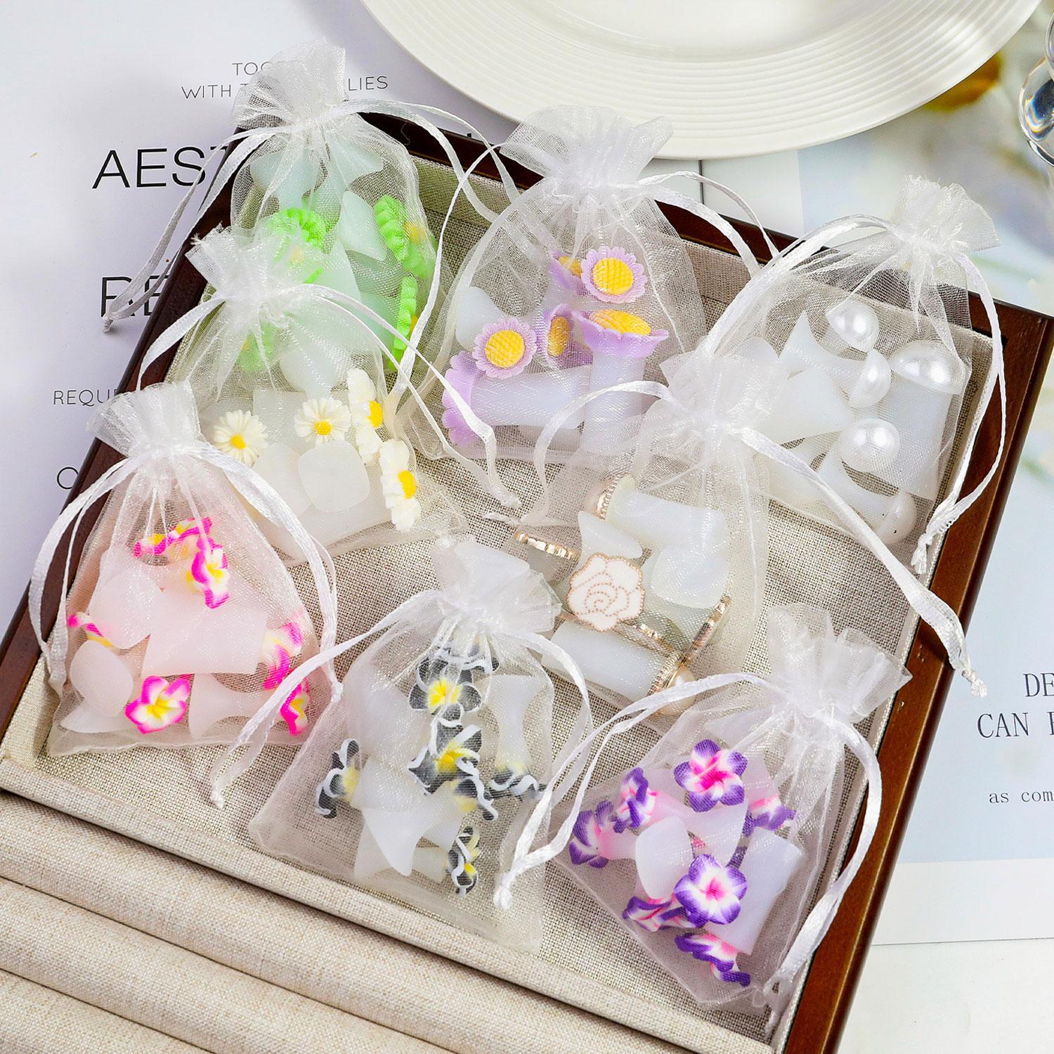 Nail Silicone Finger Splitter Toe Splitter Daisy Water Drip Rhinestone Decorative Nail Tool Toe Divider Nail Care Special Accessories 8 pcs/pack