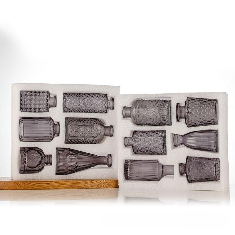 12pcs💐Glass Bud Vase Set As Wedding Centerpieces for Tables,Small Minimalist Vases for Flowers, Vintage Rustic Home Decor for Table Centerpiece Wedding Party, Birthday Party,Anniversary,Modern Clear Aromatherapy Bottle for Living Room Bedroom