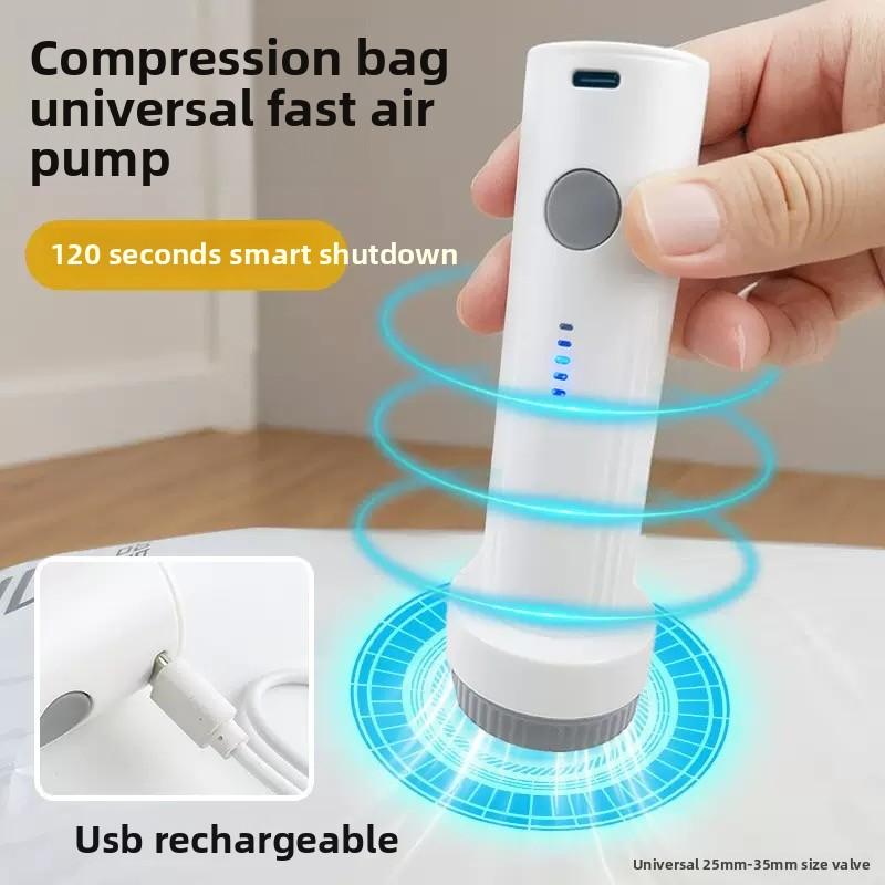 [2025 Upgraded]  Cordless Travel Vacuum Bag Set – 15-Pack Compression Bags for Carry-On Suitcases – 140L/Min Powerful Air Removal – USB Rechargeable Handheld Pump with Built-In Battery – Space Saver for Clothes & Packing， waterproof, reusable Storage