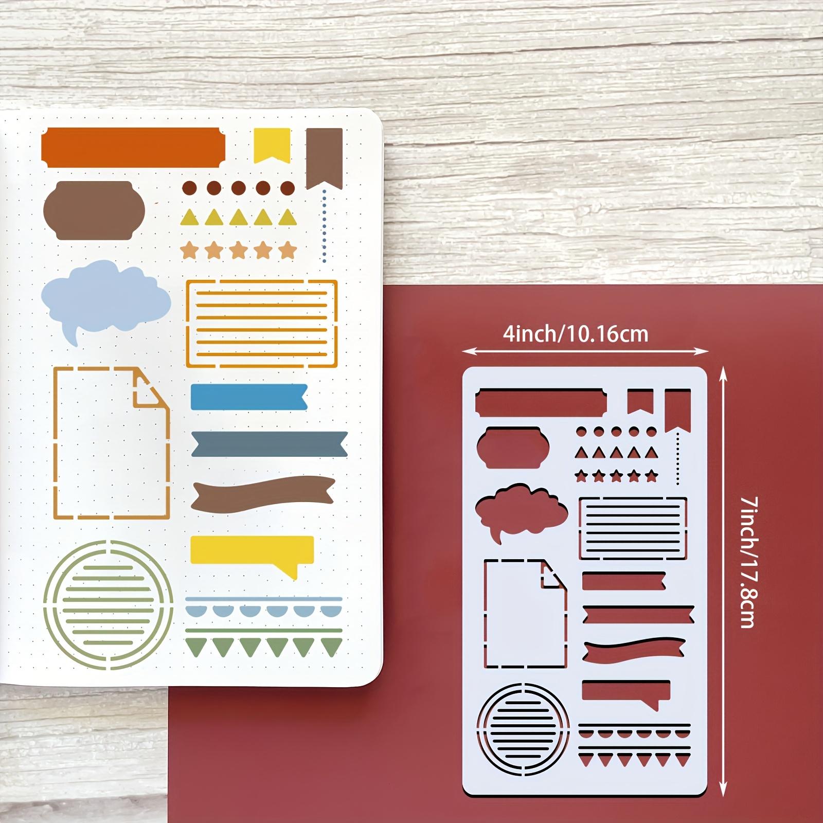 15 Pcs Reusable Plastic Templates for Journals, Planners, Scrapbooks, Includes Lists, Flowcharts, Creative Designs, Perfect for DIY Projects