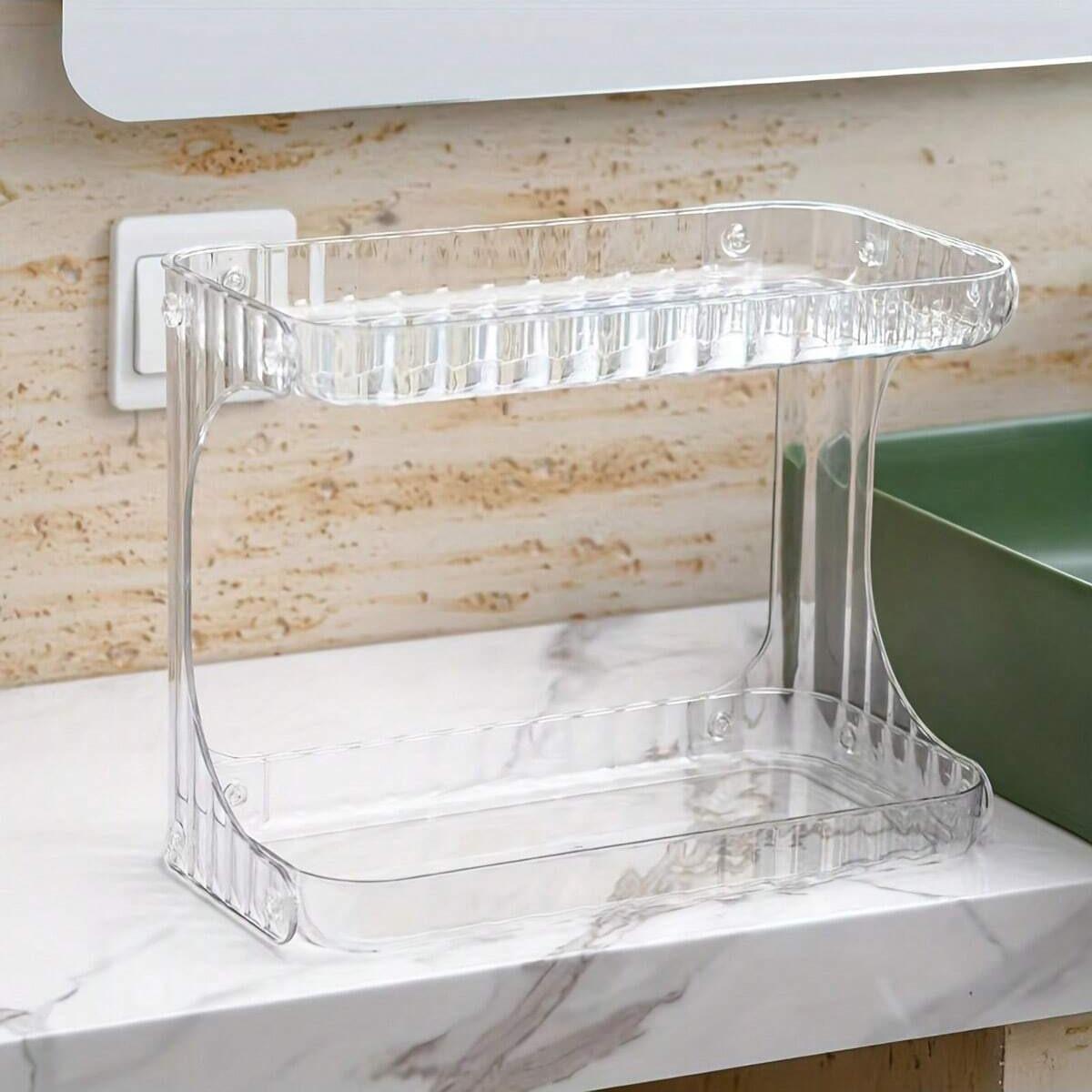 Tabletop Cosmetic Storage Box, Desktop Bathroom Skincare Organizer Rack, Space-Saving Makeup Container, Ideal for Home Organization