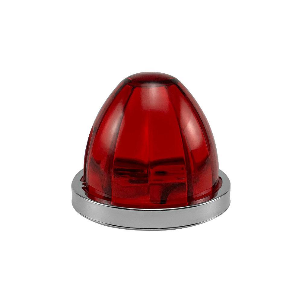 5Pcs Amber Watermelon LED Strobe+Constant Marker Lights Dual Function Watermelon-Shaped Side Marker Clearance Tail Top Cap Roof