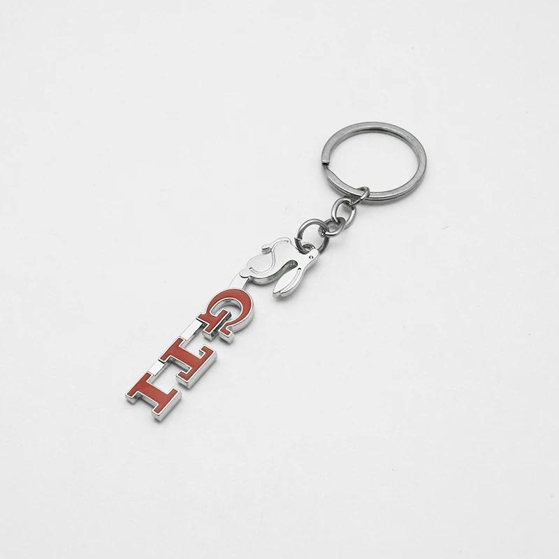 1PCS Volkswagen Keychain Key Ring & Key Case GTI Style Leather Metal Key Chain For VW Golf Polo Passat Tiguan Lavida Bora Auto Accessories Gift