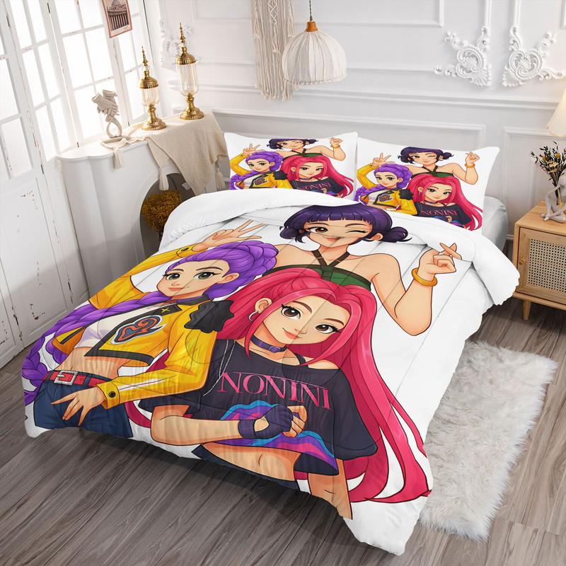 2/3 Pcs Couples Romantic Sweetheart Style Comforter Set, High Definition Unique Digitally Printed Bedding Set, Ideal for Couples Theme Room Decor, Soft and Comfortable for Year Round Use, Pillowcase No Filler