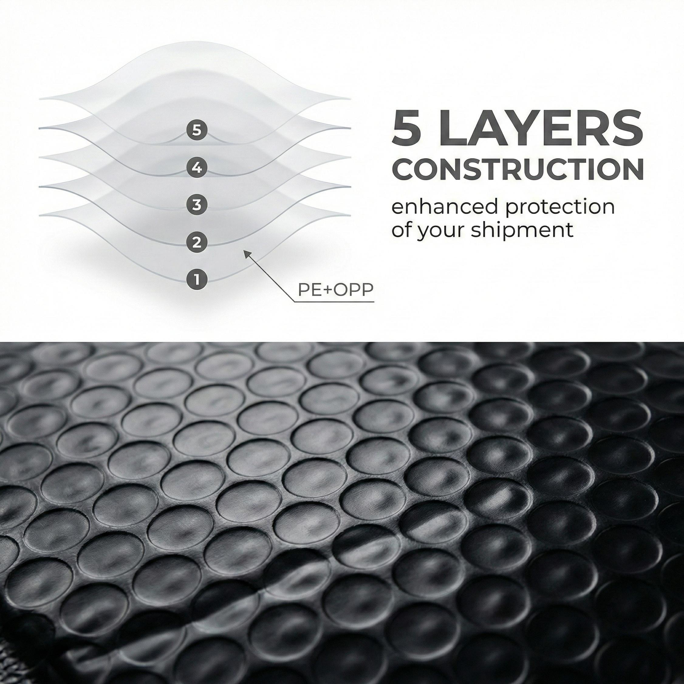 50/100 Pcs 5.1x9.8 Inch Opaque Poly Bubble Mailers, Waterproof Self Sealing Cushioning Padded Shipping Bags, Shockproof Privacy Protection Mailing Packaging Supplies