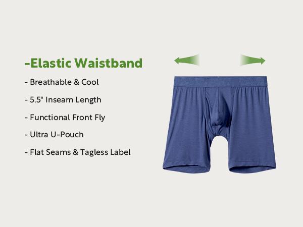 David Archy Men's Bamboo Cooling Fiber Boxer Briefs Breathable Soft Moisture-Wicking Fabric Basic Menswear Underwear with Fly Multipack Comfortable Daily Wear Gift Pants Long boxers for men Socks Stylish TikTokShopRestock Rayon Plain