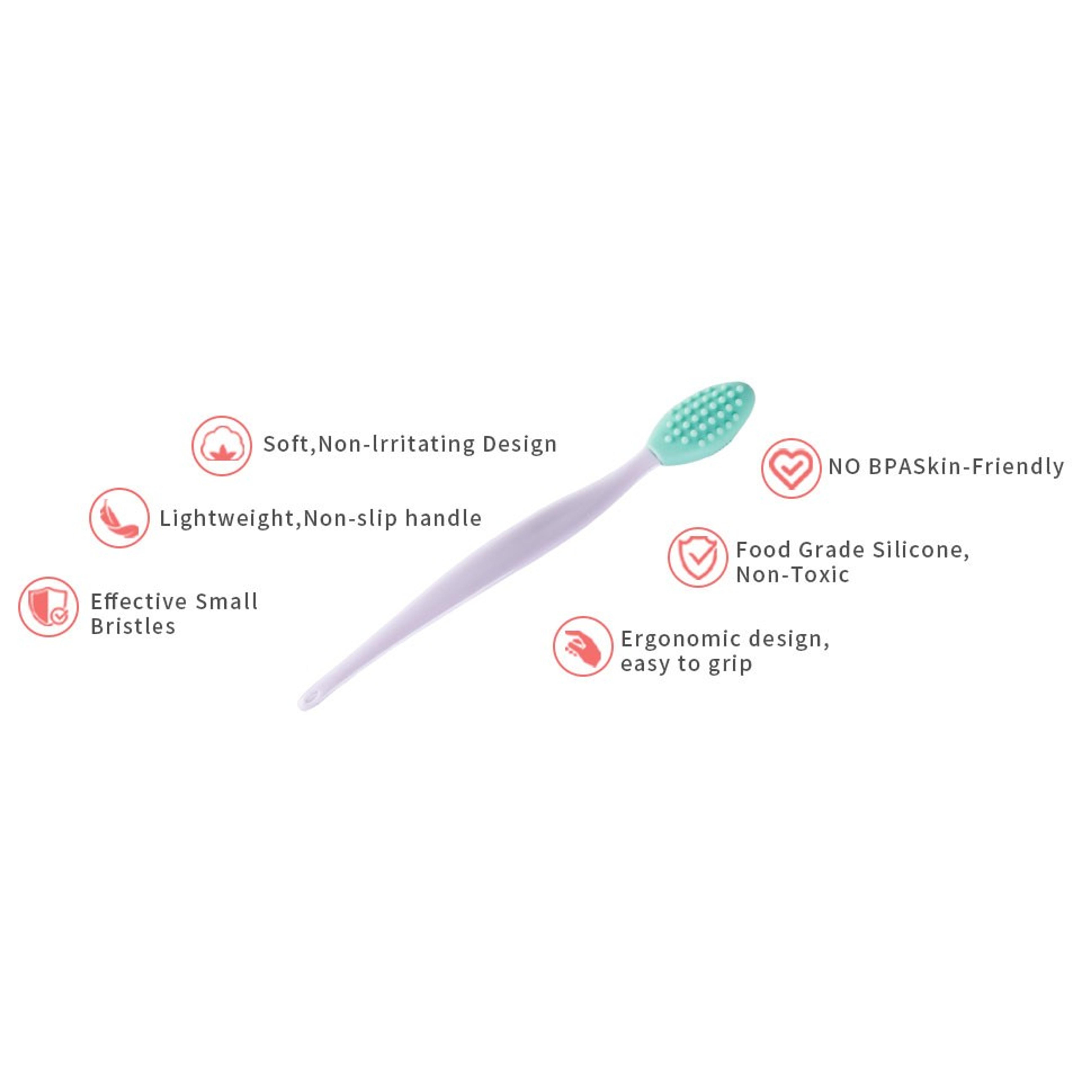 5 Pcs Mini Exfoliating Brush Set - 2 Pcs Silicone Facial Cleansing Brush and 3 Pcs Lip Scrub Brush 5 Pcs Mini Exfoliating Brush Set - 2 Pcs Silicone Facial Cleansing Brush and 3 Pcs Lip Scrub Brush