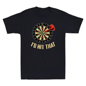 I'd Hit That Dart Teams Funny Sports Lover Gift Retro Men's Short Sleeve T-Shirt