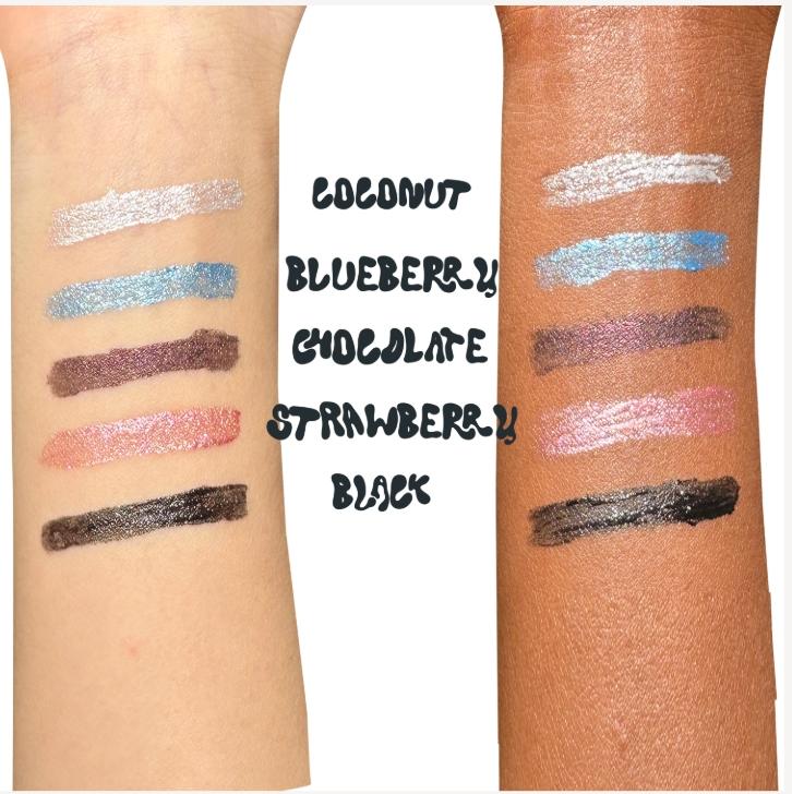 [Made By Mitchell]  Milk Mood Box- 3PCS Bundle-curated mystery shades，includes Graph-ink Sparkled Liquid Eyeliner*1 + Blursh Liquid Blusher*1+Arch Moover Brow Gel*1 Cosmetic Gift Set