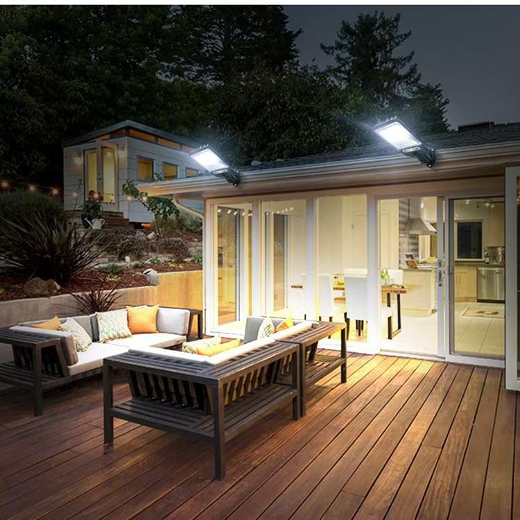 Solar-powered lighting outdoor garden lamp, motion-sensing road lamp, household integrated wall lamp, rechargeable lamp, street lamp